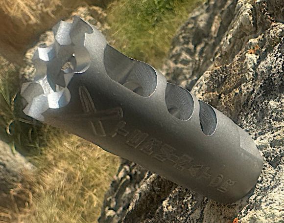 Picture of Inv.#210 X-Terminator Muzzle Brake 11/16"x24 .50cal bore Matte Finish